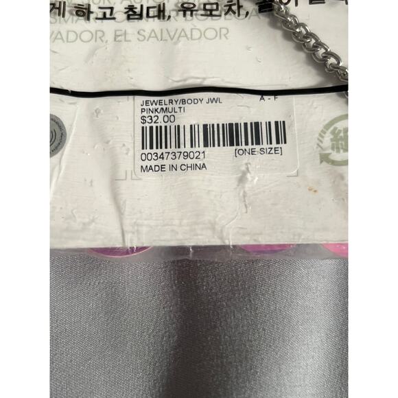 Festival, pink and blue reflective body‎ jewelry NWT - Picture 3 of 5